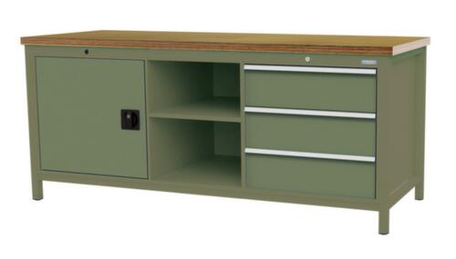 Bedrunka + Hirth Établi, 3 tiroirs, 1 armoire, 2 tablettes