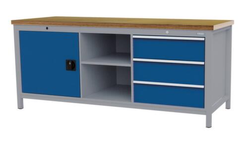 Bedrunka + Hirth Établi, 3 tiroirs, 1 armoire, 2 tablettes