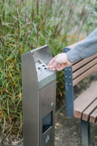 Cendrier poubelle en acier inoxydable BLOCK