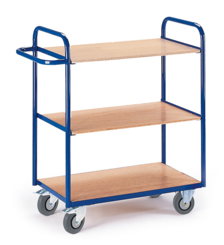 Rollcart Chariot à étagères avec 3 plateaux, force 150 kg, 3 plateaux