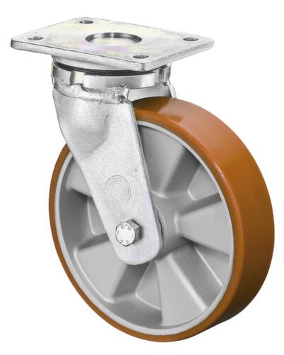 BS-ROLLEN Roue pour fortes charges fonte polyuréthane, force 450 kg, polyuréthane bandage