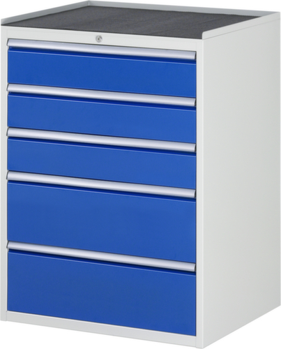 RAU Armoire à tiroirs Serie 7000, 5 tiroir(s), RAL7035 gris clair/RAL5010 bleu gentiane