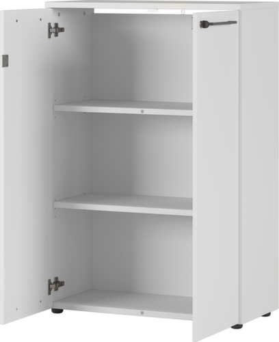 Armoire de classement GW-AGENDA, 3 hauteurs des classeurs, gris clair/gris clair
