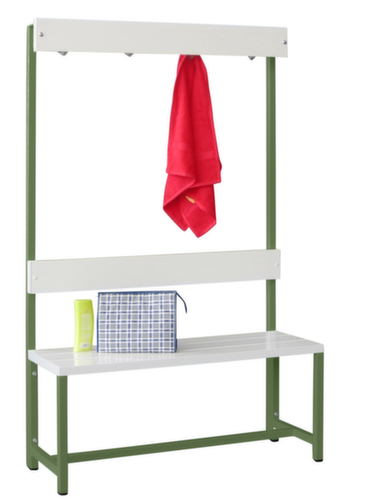 PAVOY Banc vestiaire Basis avec crochets et lames en plastique