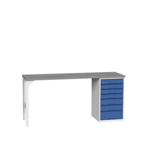 bott Établi verso, 7 tiroirs, RAL7035 gris clair/RAL5010 bleu gentiane