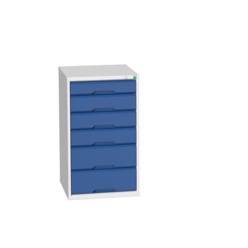 bott Armoire à tiroirs verso, 6 tiroir(s), RAL7035 gris clair/RAL5010 bleu gentiane