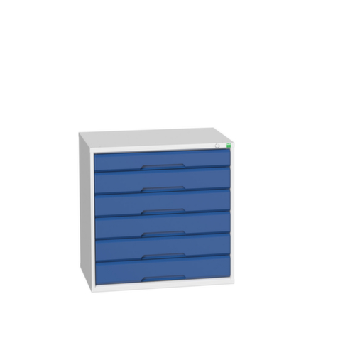 bott Armoire à tiroirs verso, 6 tiroir(s), RAL7035 gris clair/RAL5010 bleu gentiane