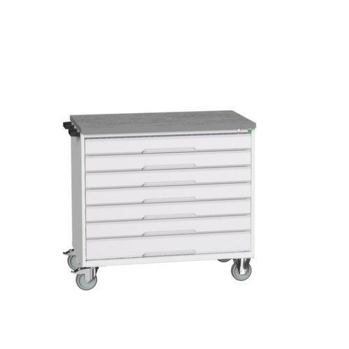 bott Chariot à outils verso, 7 tiroirs, RAL7035 gris clair/RAL7035 gris clair