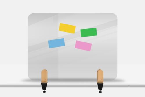 Legamaster Cloison de table ELEMENTS en verre acrylique