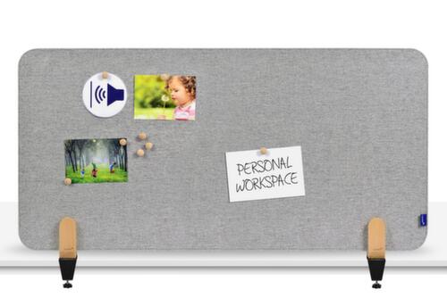 Legamaster Cloison de table insonorisante ELEMENTS, hauteur x largeur 600 x 1200 mm, paroi gris