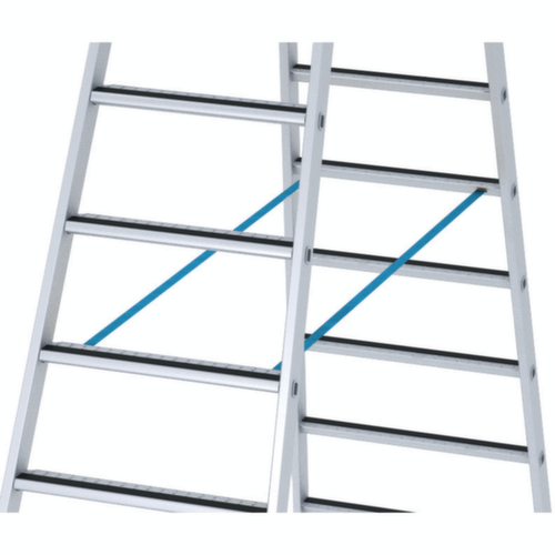 ZARGES Escabeau R13step B avec marches antidérapantes, 2 x 4 marches avec revêtement R13