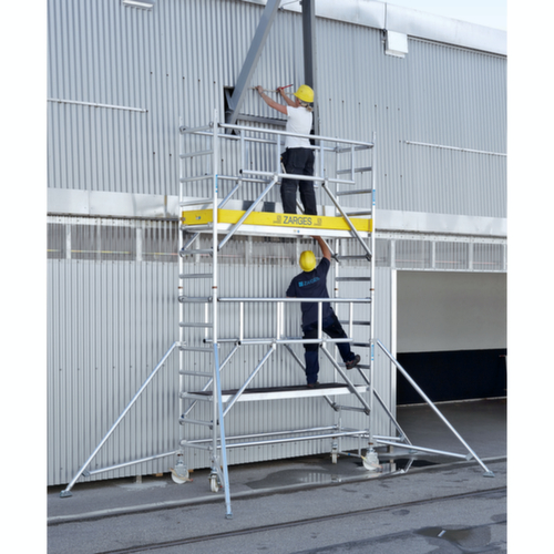 ZARGES Échafaudage roulant Z600 S-PLUS avec potences en métal léger