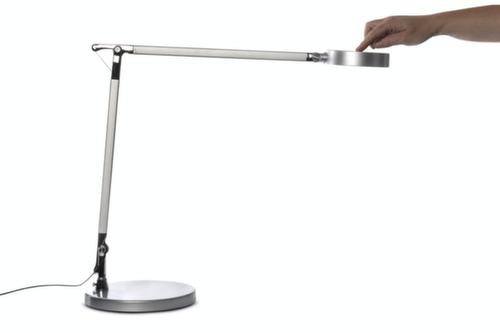 MAUL Lampe de bureau DEL MAULgrace colour vario avec température de couleur réglable, lumière blanc lumière du jour à blanc chaud, argent