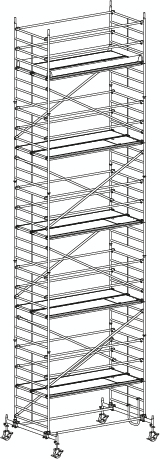 Hymer Échafaudage roulant 8073 avec traverse roulante