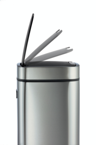 Durable Poubelle à capteur NO TOUCH en acier inoxydable, 21 l, argent métallique
