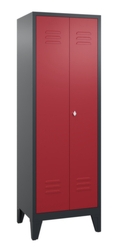 C+P Armoire vestiaire Classic avec 2 compartiments verrouillables ensemble, largeur de compartiment 300 mm