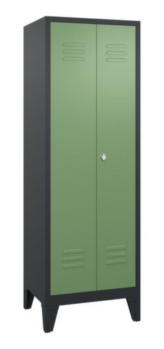 C+P Armoire vestiaire Classic avec 2 compartiments verrouillables ensemble, largeur de compartiment 300 mm