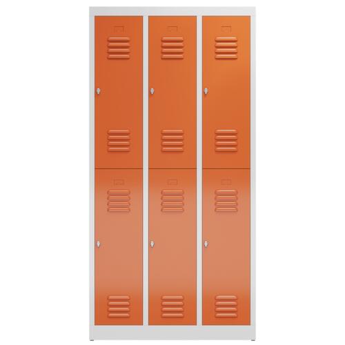 Armoire vestiaire à deux niveaux ClassiX, largeur de compartiment 290 mm