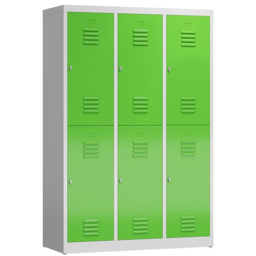 Armoire vestiaire à deux niveaux ClassiX, largeur de compartiment 395 mm