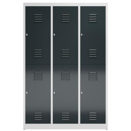 Armoire vestiaire à deux niveaux ClassiX, largeur de compartiment 395 mm