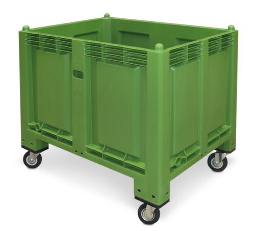 Grands conteneurs, capacité 550 l, vert, 4 roulettes pivotantes