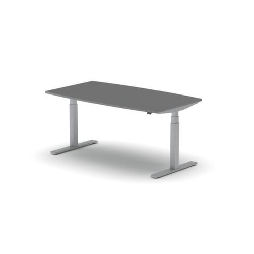 Nowy Styl Table de conférence hauteur réglable électriquement eModel 3.0, largeur x profondeur 1600 x 800 mm, panneau MS Slate