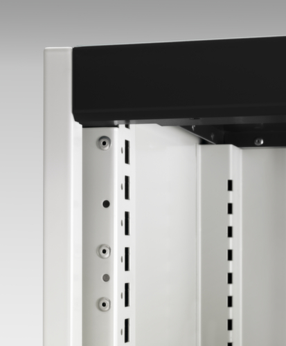 bott Armoire à tiroirs cubio surface de base 650x525 mm, 7 tiroir(s), RAL7035 gris clair/RAL5010 bleu gentiane