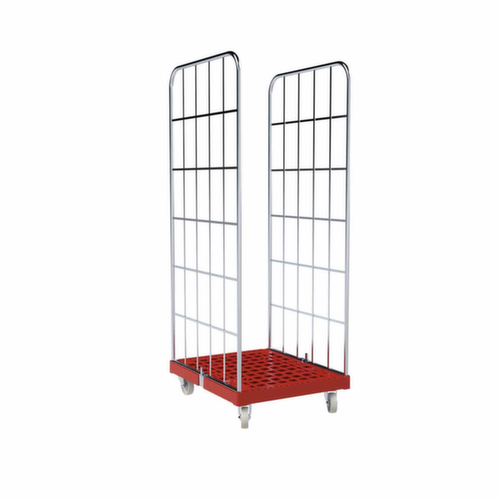 Bac sur roulettes rolltainer® avec plateforme plastique Lxl 815x682 mm, force 500 kg, longueur x largeur 815 x 682 mm
