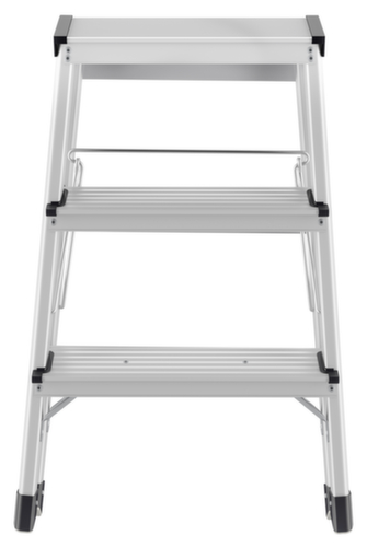 Hailo Marches pliantes D60 StandardLine en aluminium des deux côtés, hauteur d’estrade 600 mm