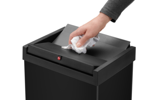 Hailo Poubelle Big-Box Swing XL avec couvercle oscillant à fermeture automatique, 52 l, noir