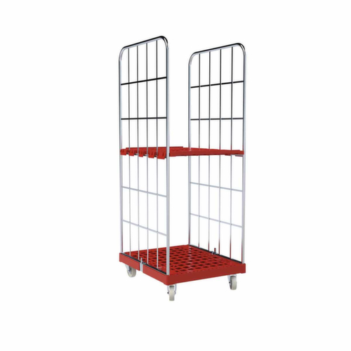 Bac sur roulettes rolltainer® avec plateforme plastique Lxl 815x682 mm, force 500 kg, longueur x largeur 815 x 682 mm