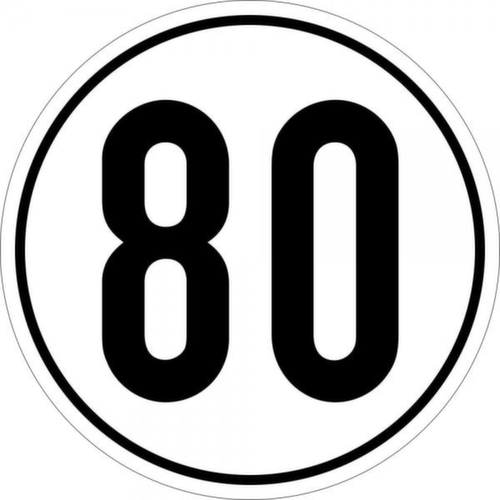 limitation de vitesse SafetyMarking® 80 km/h conformément au règlement allemand relatif à l'admission des véhicules à la circulation