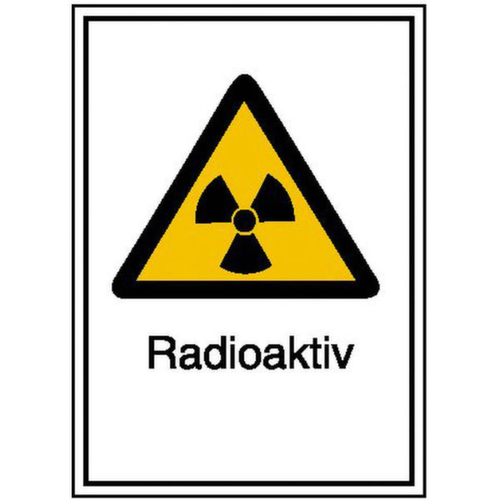 panneau d'avertissement combiné SafetyMarking® - Radioprotection « Accès réglementé »