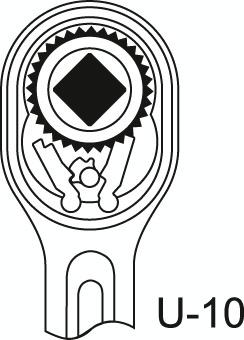 GEDORE 2093 U-10 Cliquet réversible 1/4" 127 mm