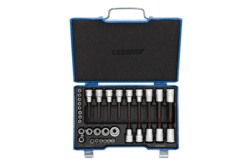 GEDORE 19 TX 20 Jeu de tournevis 1/2"+1/4" 34 pièces TX
