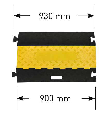 Moravia Pont de câbles MORION, largeur 590 mm, jaune/noir