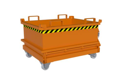 Bauer Mini-benne à fond ouvrant MSB 250 en RAL2000 orangé jaune