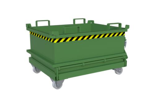 Bauer Mini-benne à fond ouvrant MSB 250 en RAL6011 vert réséda