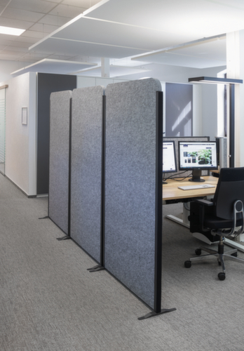 MAUL Tableau à cloison démontable MAULcocoon, hauteur x largeur 1820 x 1000 mm, paroi gris foncé