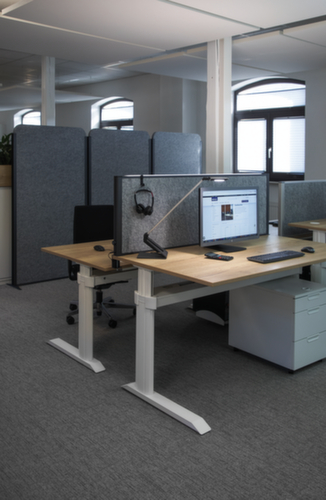 MAUL Tableau à cloison démontable MAULcocoon, hauteur x largeur 1820 x 1000 mm, paroi gris foncé