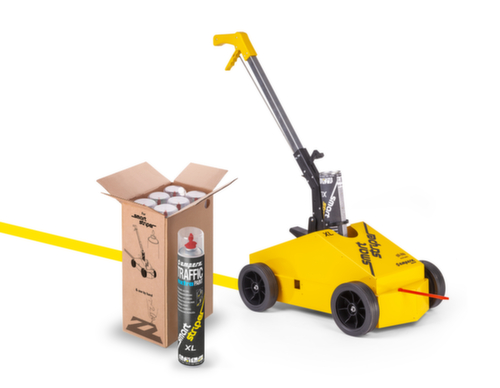 Kit de marquage au sol EXTRA PAINT XL® avec 6 bombes aérosols de 0,75 l, rouge