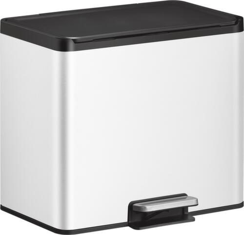 Poubelle à pédale EKO avec revêtement résistant aux traces de doigts, capacité 1 x 20 l/ 1 x 9 l