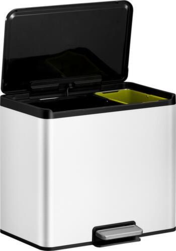 Poubelle à pédale EKO avec revêtement résistant aux traces de doigts, capacité 1 x 20 l/ 1 x 9 l