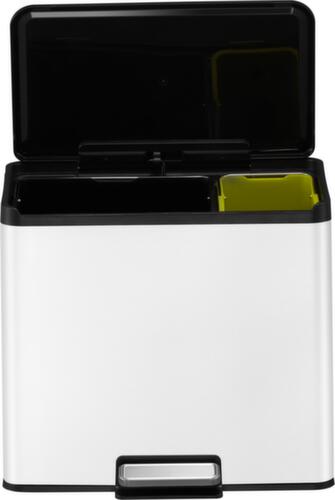 Poubelle à pédale EKO avec revêtement résistant aux traces de doigts, capacité 1 x 20 l/ 1 x 9 l