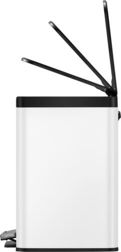 Poubelle à pédale EKO avec revêtement résistant aux traces de doigts, capacité 1 x 20 l/ 1 x 9 l