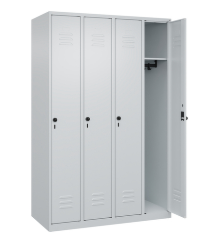 C+P Armoire vestiaire Classic Plus à 4 compartiments, largeur de compartiment 300 mm