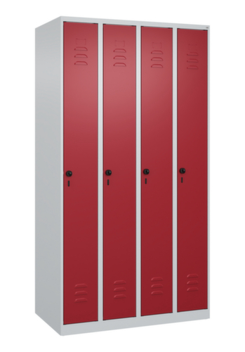 C+P Armoire vestiaire Classic Plus à 4 compartiments, largeur de compartiment 250 mm