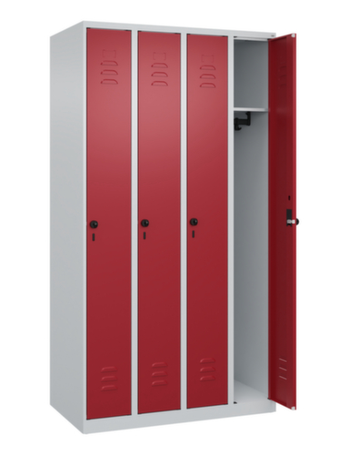 C+P Armoire vestiaire Classic Plus à 4 compartiments, largeur de compartiment 250 mm