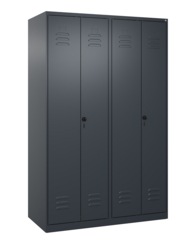 C+P Armoire vestiaire Classic Plus pour une séparation en noir et blanc, largeur de compartiment 300 mm