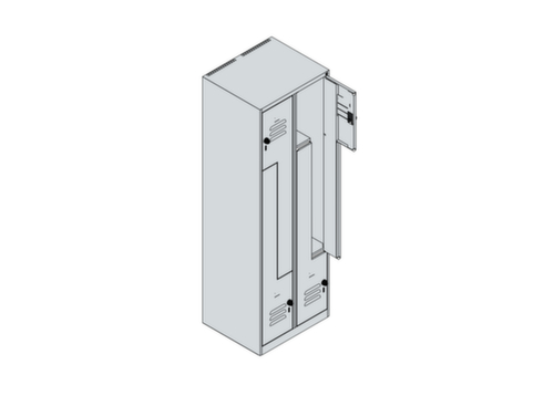 C+P Armoire vestiaire Z Classic Plus, largeur de compartiment 150/300 mm